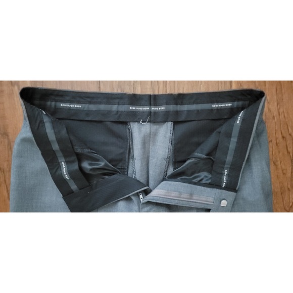 NWT Hugo Boss Men's James Brown Charcoal Gray Dress Pants 36R Unheeded Made USA - Picture 4 of 6